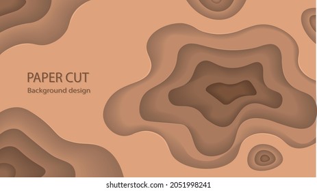 Paper cut background design. Website, presentation, card design.