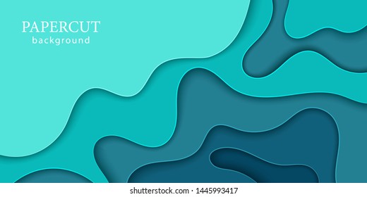 Paper cut background for flyers, posters and invitations. Vector illustration 