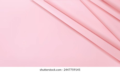 Paper cut background with layers of pink on the right corner