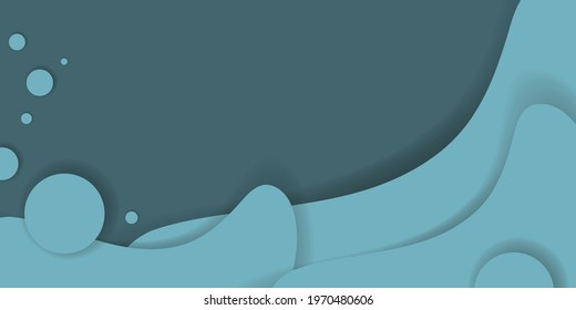 Paper cut background. Modern abstract decoration pattern, halftone gradients, 3d. Dark blue geometric shapes with shadow. Cover template Vector illustration EPS 10