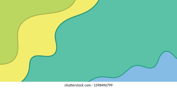 Paper cut background. Realistic abstract paper decoration for surface design with cardboard layer.