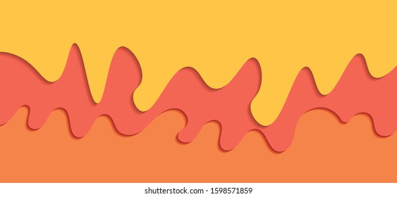 Paper cut background. Realistic abstract paper decoration for surface design with cardboard layer.