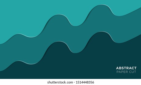 Paper cut background with soft color
