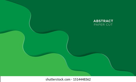 Paper cut background with soft color