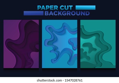 PAPER CUT BACKGROUND. This paper cut background is suitable for any background for any design needs or be standalone background design.