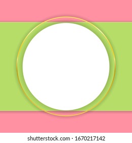 paper cut background with white circle