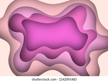 Paper cut banner abstract background with 3D waves layers for web banner, poster, flyer and brochure.