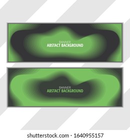 paper cut banner background with black and green color