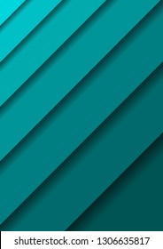 Paper cut banners with 3D abstract background with light blue layers  sheets one over the other diagonally and shadows. Papercut layout for banner, poster, greeting card. Vector illustration.