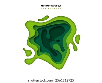 Paper cut banners set with 3D abstract background and wavy shapes. Colorful vector design layout for business presentations, flyers, posters, invitations, etc.