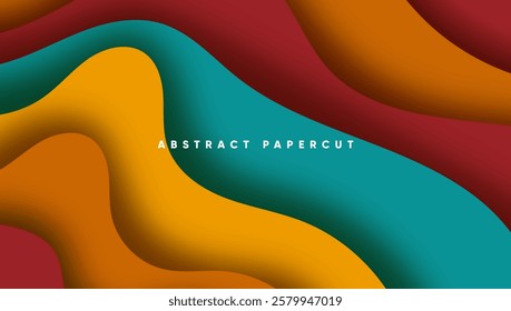 Paper cut banners set with 3D abstract background and wavy shapes. Liquid wavy colorful background vector design layout for business presentations, flyers, posters, invitations, etc.