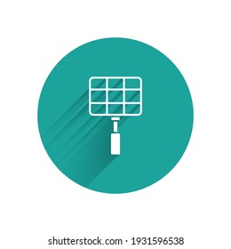 Paper cut Barbecue steel grid icon isolated on blue background. Top view of BBQ grill. Wire rack for BBQ. Grilling basket. Paper art style. Vector