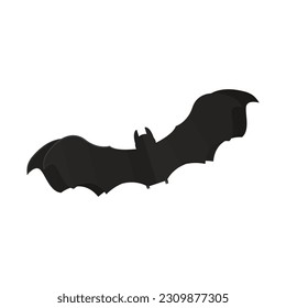 Paper cut bat elements for halloween. Paper cut and craft style illustration