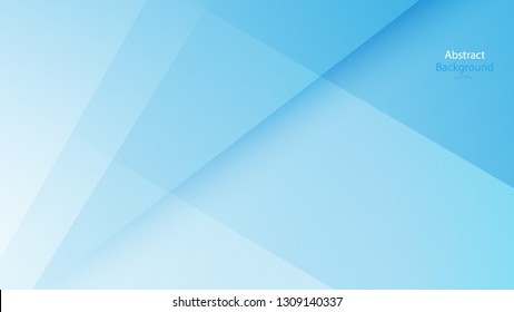 Paper Cut Blue color background abstract art vector 