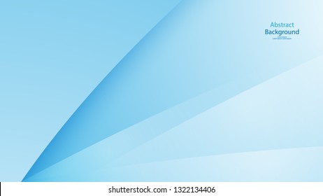 Paper Cut Blue color background abstract art vector