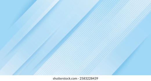 Paper Cut Blue color background abstract art vector