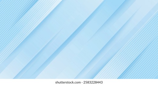 Paper Cut Blue color background abstract art vector