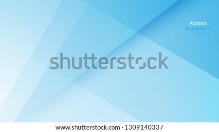 Paper Cut Blue color background abstract art vector 