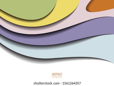 Paper cut bright colour abstract back ground