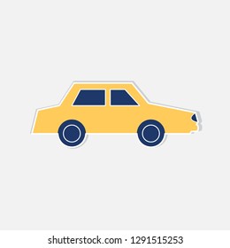 paper cut car vector illustration