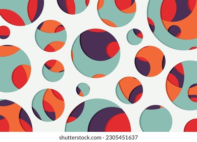 Paper cut circle pattern abstract background design for banner, wallpaper, print, sticker, ecoration, letter and more