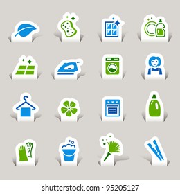 Paper Cut- Cleaning Icons