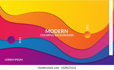 Paper cut colorful  background desing for branding, advertising with abtract shape. modern background for covers, poster, banners, flayers. vector illustrasion