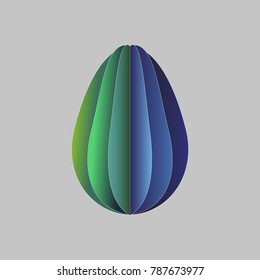 paper cut colorful egg