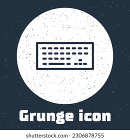 Paper cut Computer keyboard icon isolated on grey background. PC component sign. Paper art style. Vector