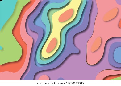 Vector de fondo abstracto de textura de la cubierta de corte de papel