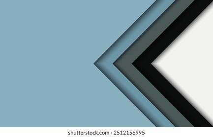 Papierschnitt mit abstraktem Hintergrund. Vektordesign-Layout für Geschäftspräsentationen, Banner, Flyer, Poster und Einladungen. schwarz, weiß, blaue Farbe