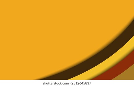 Diseño de corte de papel con fondo abstracto. Diseño de Vector para presentaciones de negocios, Anuncio, volantes, carteles e invitaciones. color amarillo, negro, marrón