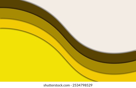 paper cut design with abstract background. Vector design layout for business presentations, banner, flyers, posters and invitations. white, yellow color