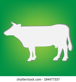 paper cut design cow