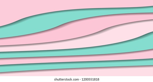 Paper Cut design. Stripe pattern. Vector illustration. Striped abstract background.