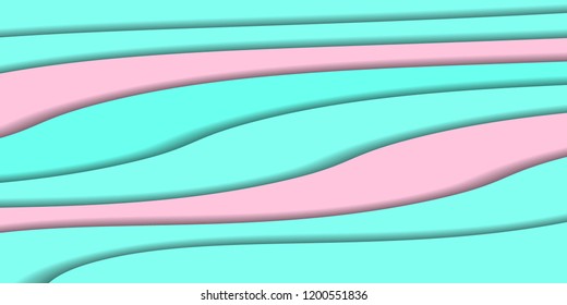 Paper Cut design. Stripe pattern. Vector illustration. Striped abstract background.