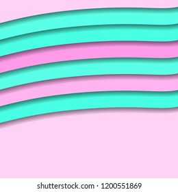 Paper Cut design. Stripe pattern. Vector illustration. Striped abstract background.
