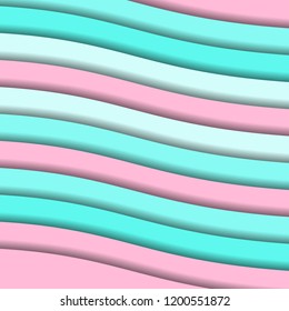 Paper Cut design. Stripe pattern. Vector illustration. Striped abstract background.