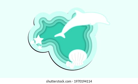Paper Cut Dolphin Template Backgound High Resolution.
Suitable for your needs.