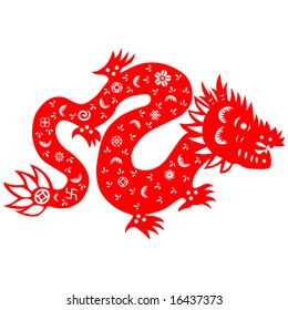 Paper cut dragon