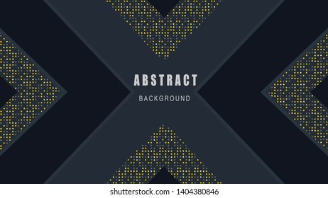 Paper Cut  Elegant decoration, Abstract Black Background Vector