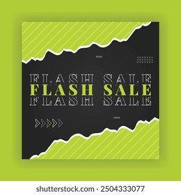 Paper cut Fashion Sale Social Media Post Template. Fully Editable Instagram and Facebook Square Post Frame Puzzle Organic Sale Poster. Urban fashion social media post template.