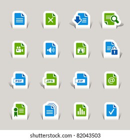 Paper cut - File format icons