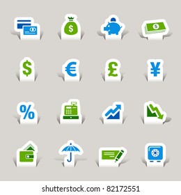 Paper Cut - Finance Icons