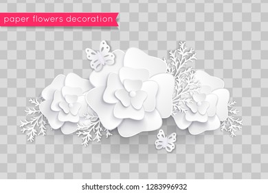 Paper cut flowers