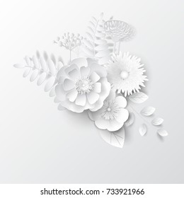 Premium Vector  A white cut out panel with a flower design.