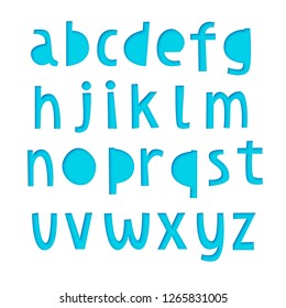 Paper cut font, realistic 3d vector design