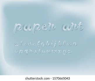 Paper cut font set in vector format