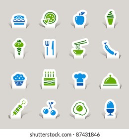 Paper Cut - Food Icons