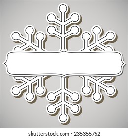 Paper cut frame with a snowflake for your Christmas text.